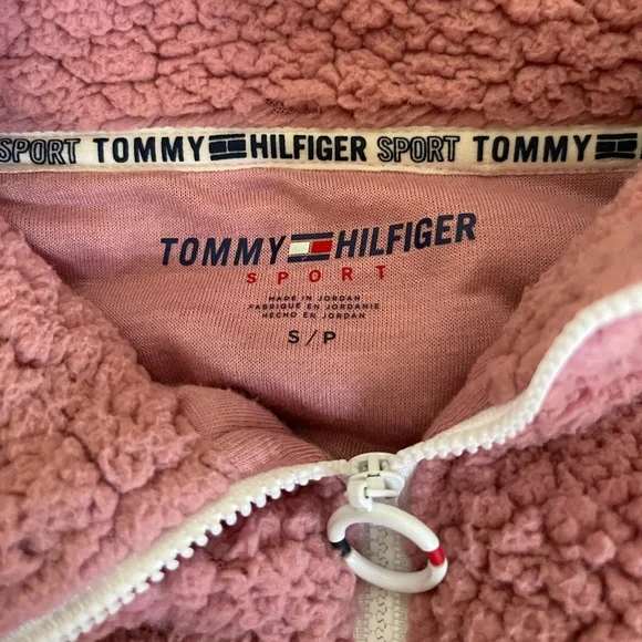 Pink Tommy Hilfiger Sherpa Half Zip - Picture 3 of 3
